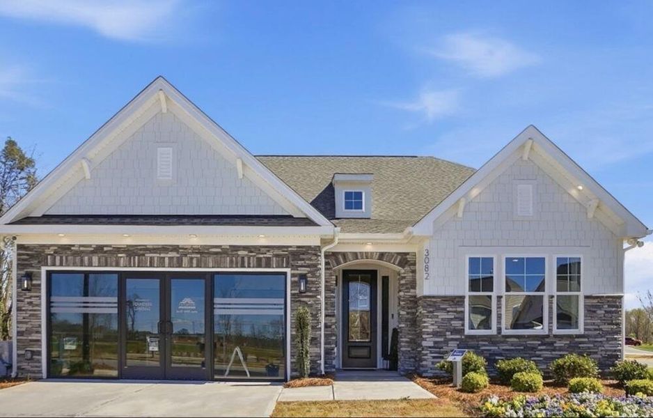 Front exterior of a home in the Founders Landing | 55+ Community community, located in Gastonia, NC (Image 2). Front exterior of a home in the Founders Landing | 55+ Community community, located in Gastonia, NC (Image 2).
