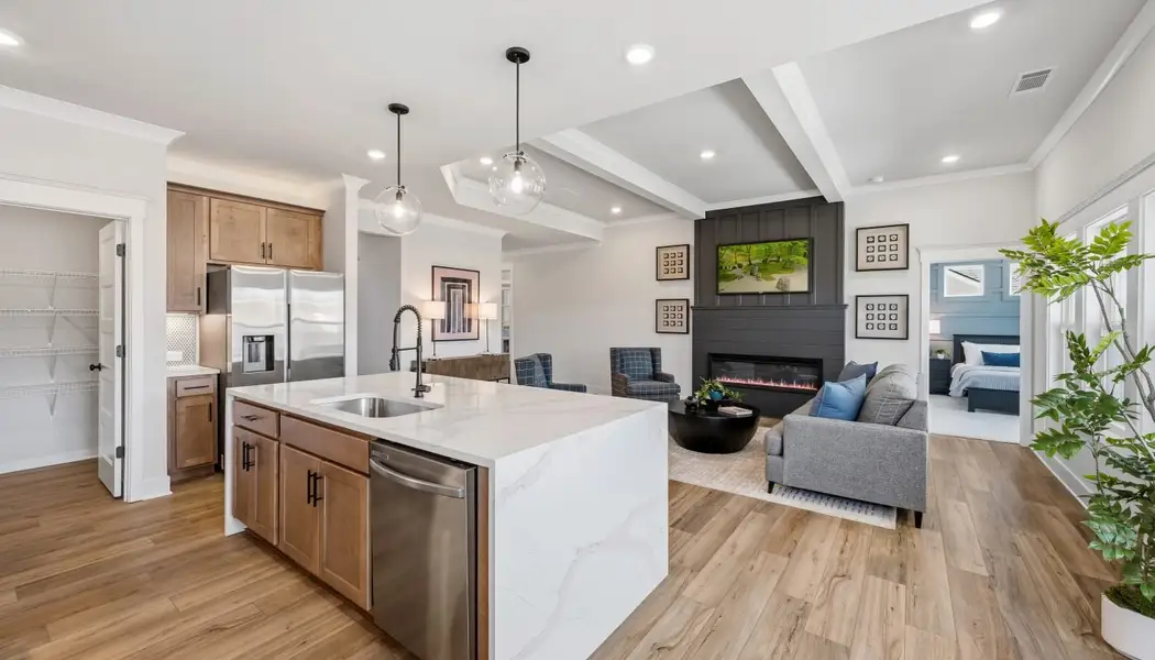 Furnished interior in a model home at Garland Meadows in Cartersville (Image 6).