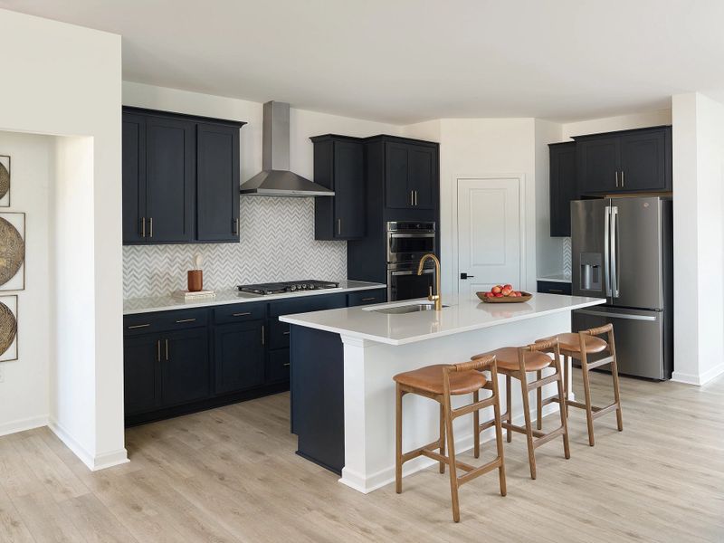 Furnished interior in a model home at Crescent Mills in Clayton (Image 14).