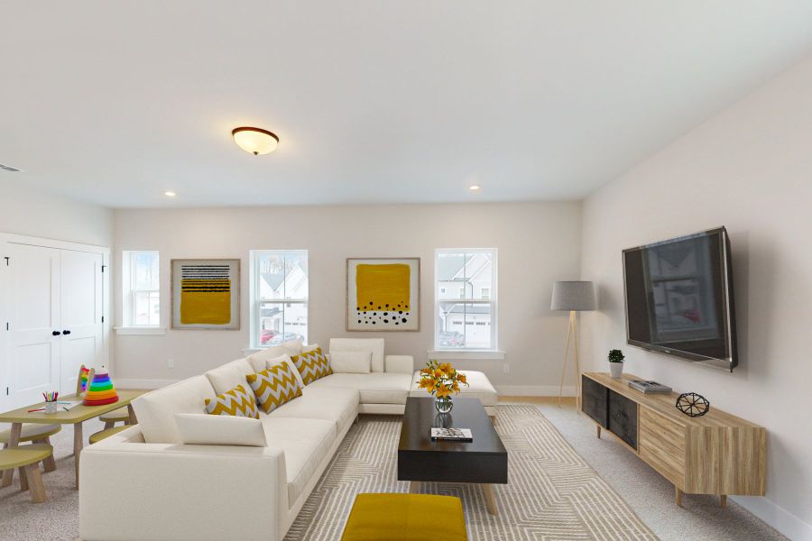 Furnished interior in a model home at Friendship Village in Apex (Image 15).