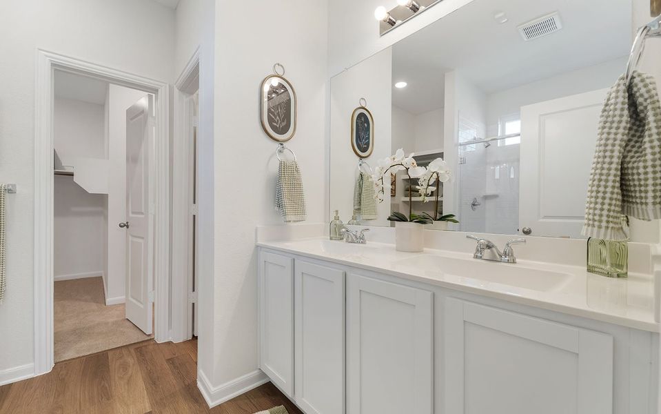 Furnished interior in a model home at Westridge in McKinney (Image 36).