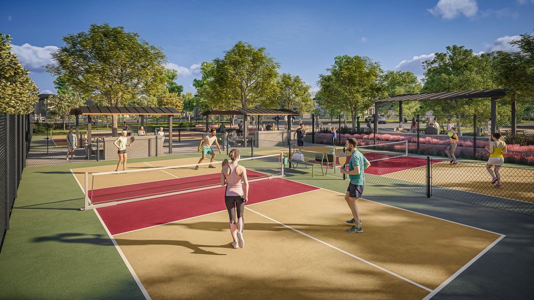 Treeline pickleball courts rendering