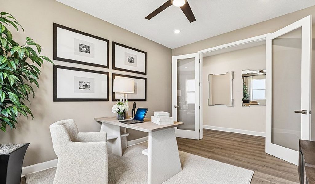 Furnished interior in a model home at Glen Lakes Reserve in Spring Hill (Image 9).