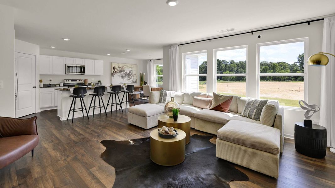 Furnished interior in a model home at Bayview at Harbor Crest in Ooltewah (Image 3).