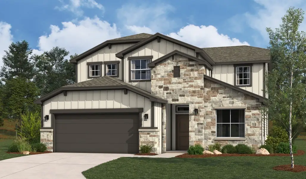 Front exterior of a home in the Veranda Signature community, located in San Antonio, TX (Image 17).