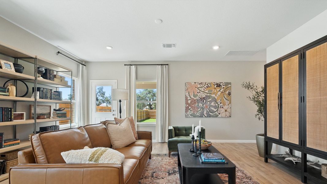 Furnished interior in a model home at Rosenbusch Ranch in Leander (Image 76).