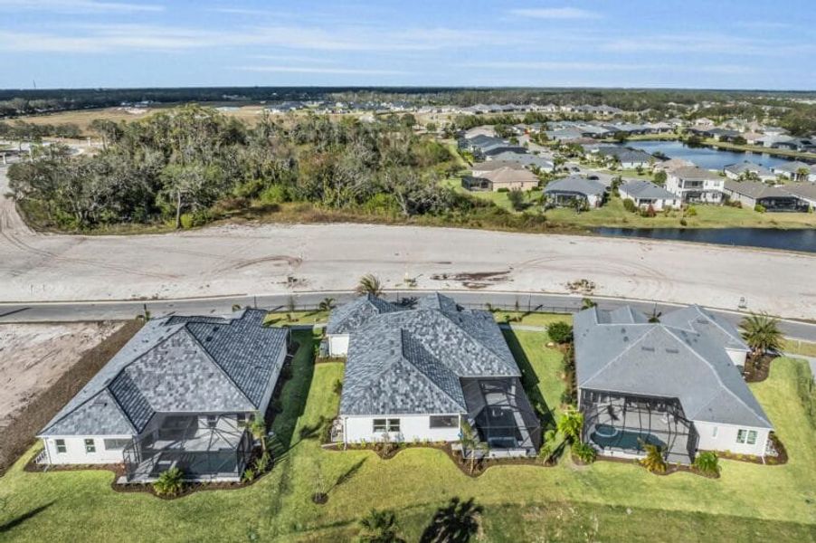 Aerial view of the River Preserve Estates community in Parrish, FL, showing layout and nearby surroundings (Image 13). Aerial view of the River Preserve Estates community in Parrish, FL, showing layout and nearby surroundings (Image 13).