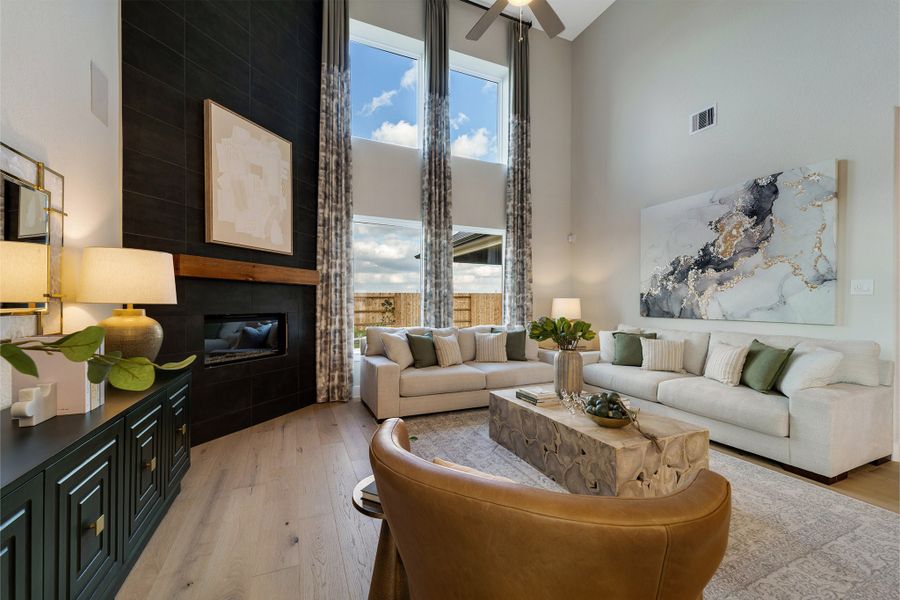 Furnished interior in a model home at Sunterra Lakes in Brookshire (Image 29).