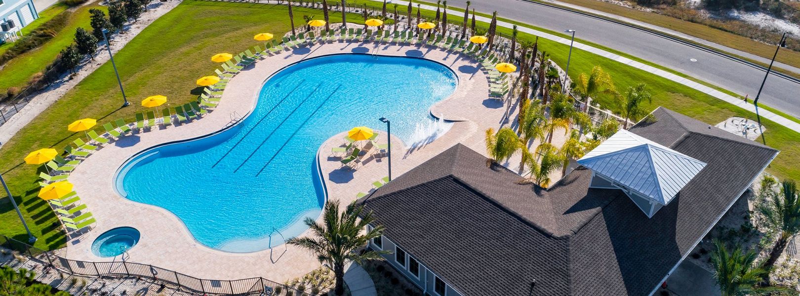 Lost Key Townhomes Amenity Aerial Fitness Pool