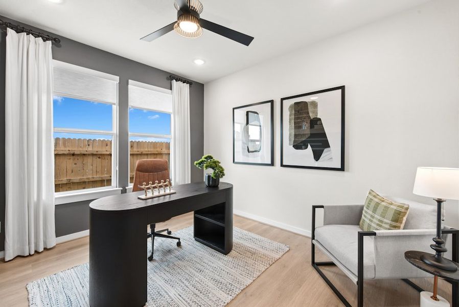 Furnished interior in a model home at East View Farms in Georgetown (Image 22).