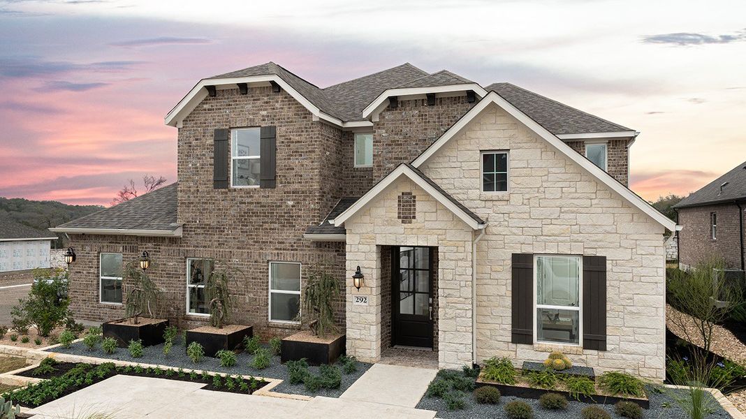 Front exterior of a home in the 6 Creeks community, located in Kyle, TX (Image 3).