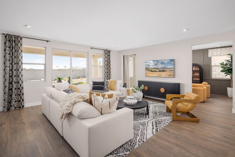 Furnished interior in a model home at Montana Vista - Summit in Buckeye (Image 8).