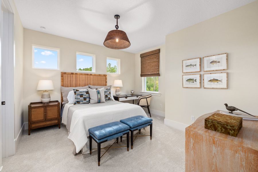 Furnished interior in a model home at Hidden Creek at SilverLeaf 80' Gold Series in St. Augustine (Image 77).