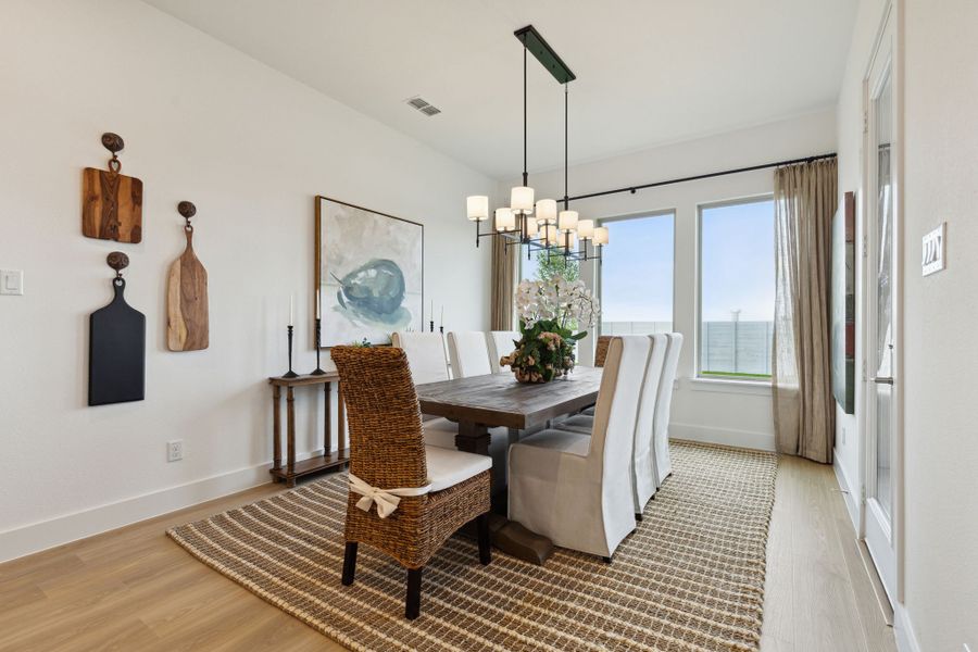 Furnished interior in a model home at Painted Tree Lakeside in McKinney (Image 44).