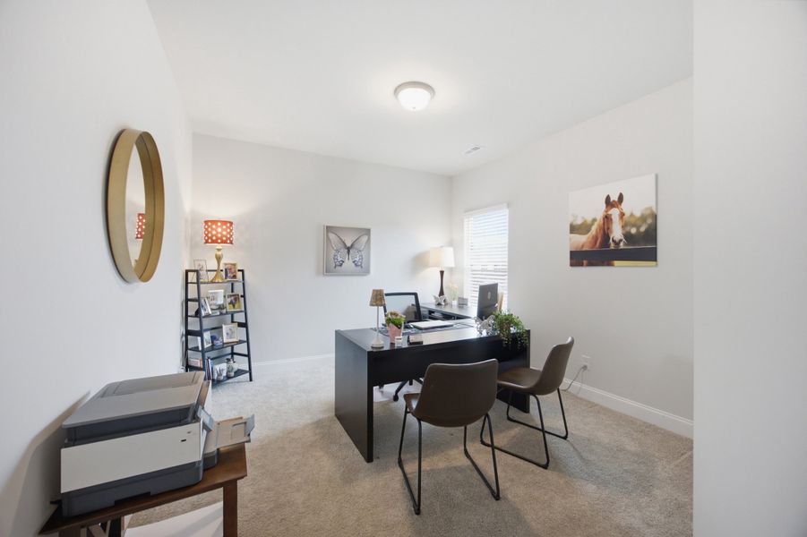 Furnished interior in a model home at Northlake in Statesville (Image 34).