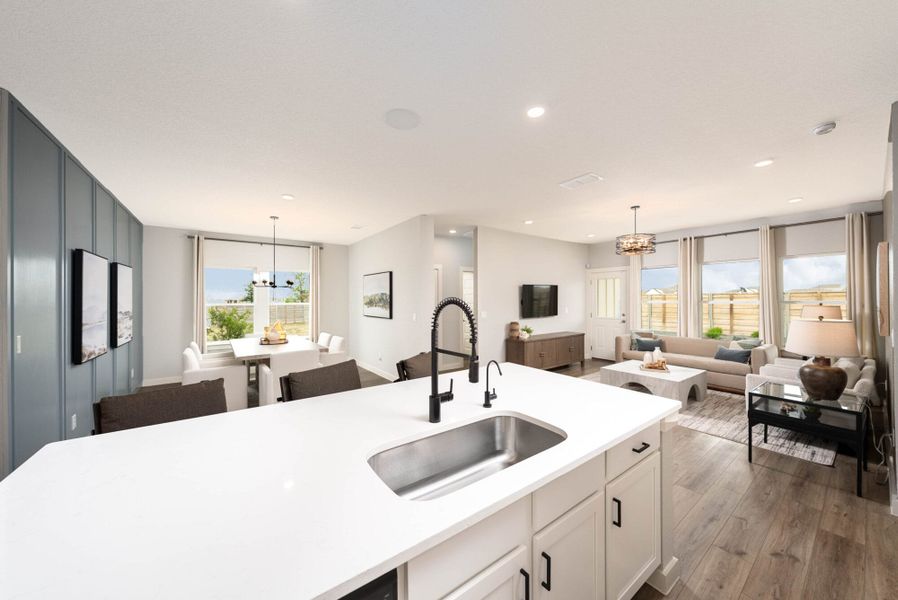 Furnished interior in a model home at Weltner Farms 50’s in New Braunfels (Image 9). Furnished interior in a model home at Weltner Farms 50’s in New Braunfels (Image 9).