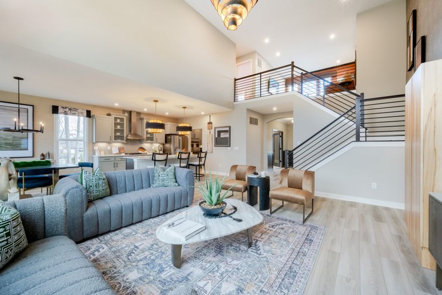 Furnished interior in a model home at Leeland Farms in Fuquay Varina (Image 42).