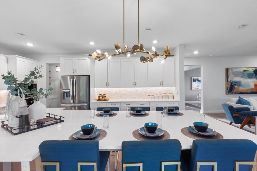 Furnished interior in a model home at Vintner Reserve in Clermont (Image 9).