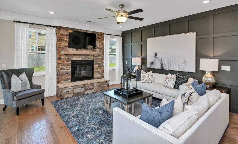 Furnished interior in a model home at Kilburne Village in Greensboro (Image 10).