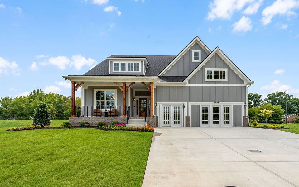 Front exterior of a home in the Aden Woods community, located in Fairview, TN (Image 2). Front exterior of a home in the Aden Woods community, located in Fairview, TN (Image 2).