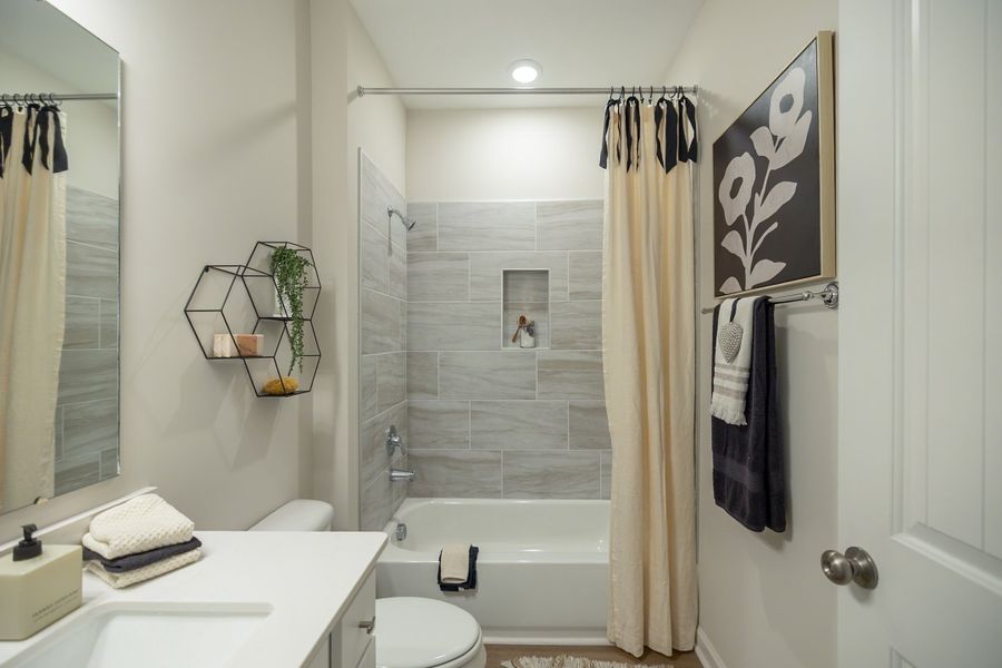 Furnished interior in a model home at Sweetwater in Brunswick (Image 20).