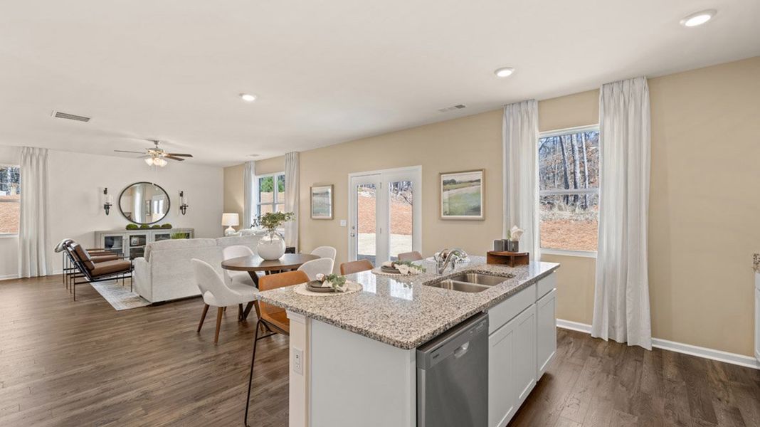 Furnished interior in a model home at Brooks Village in Dacula (Image 10).