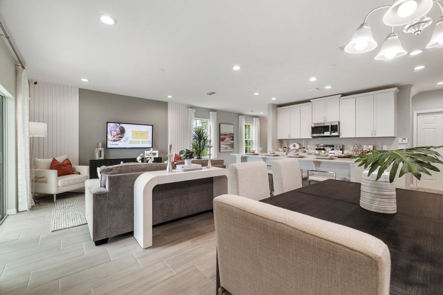 Furnished interior in a model home at Sky Lakes Towns in St. Cloud (Image 7).