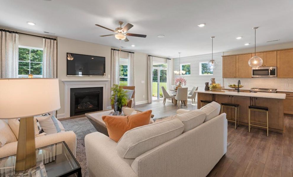 Furnished interior in a model home at The Grove at Bratton Park in York (Image 8). Furnished interior in a model home at The Grove at Bratton Park in York (Image 8).