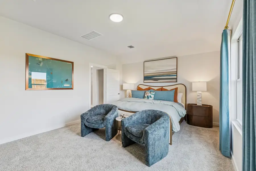 Primary Suite in a Terra Vella Hayden Model Home in Fort Worth TX by Trophy Signature Homes