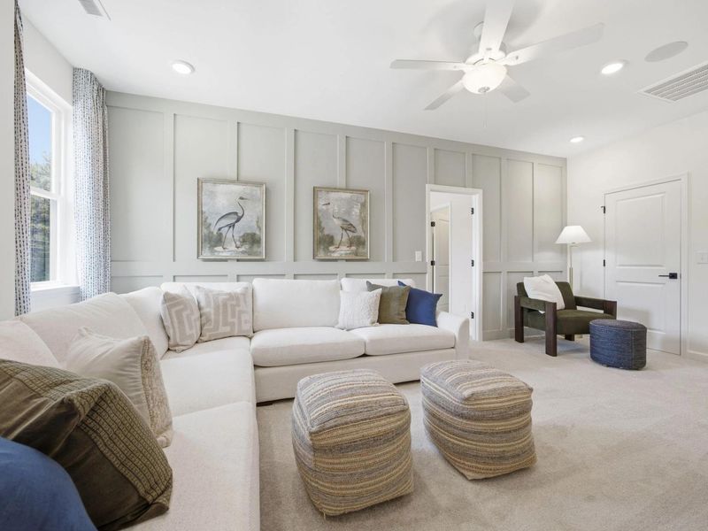 Furnished interior in a model home at Sage on North Main in Wake Forest (Image 9).