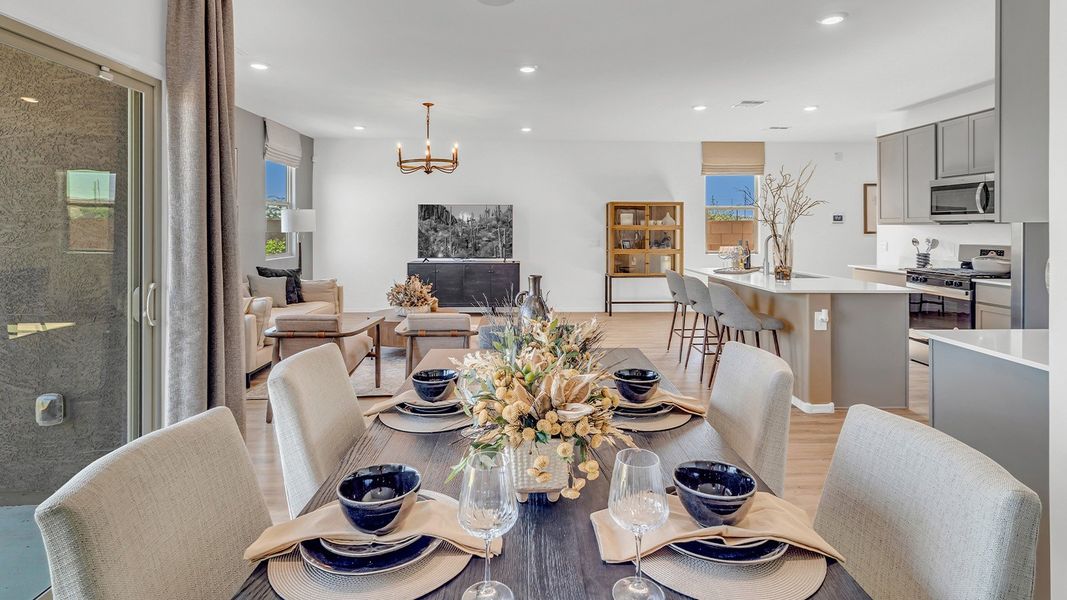 Furnished interior in a model home at Coronet at Gladden Farms in Marana (Image 53).