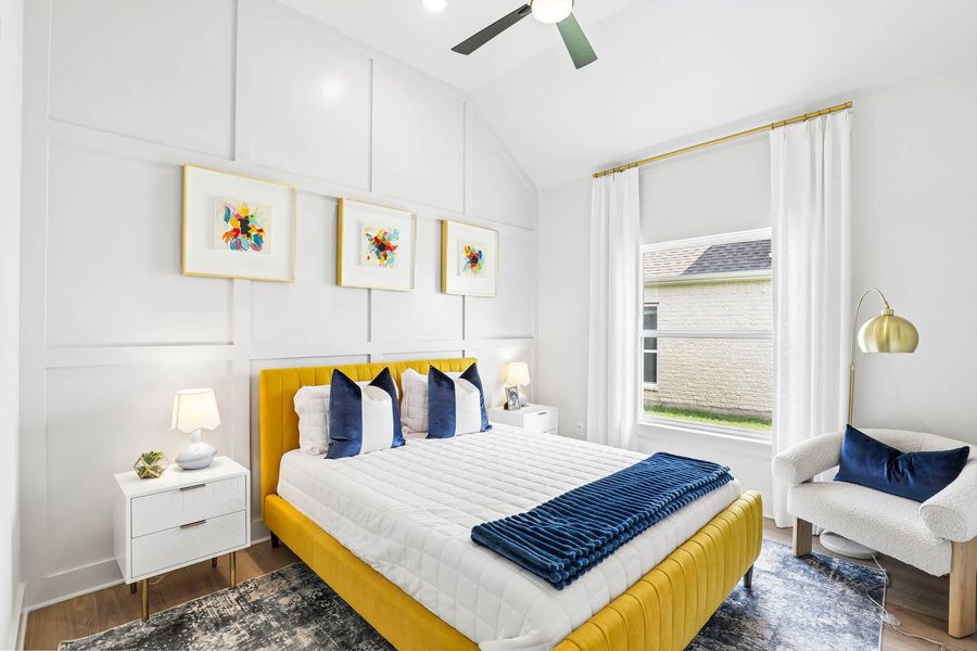 Furnished interior in a model home at Oaks of North Grove in Waxahachie (Image 9).
