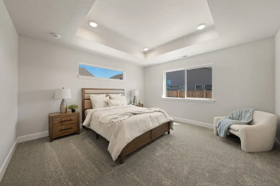 Furnished interior in a model home at Rosengarth Estates in Bend (Image 7).