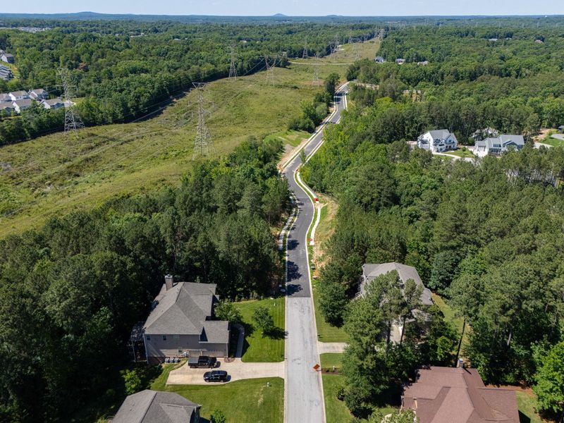 Aerial view of the The Gables at Handsmill Inland & Waterview community in York, SC, showing layout and nearby surroundings (Image 20).