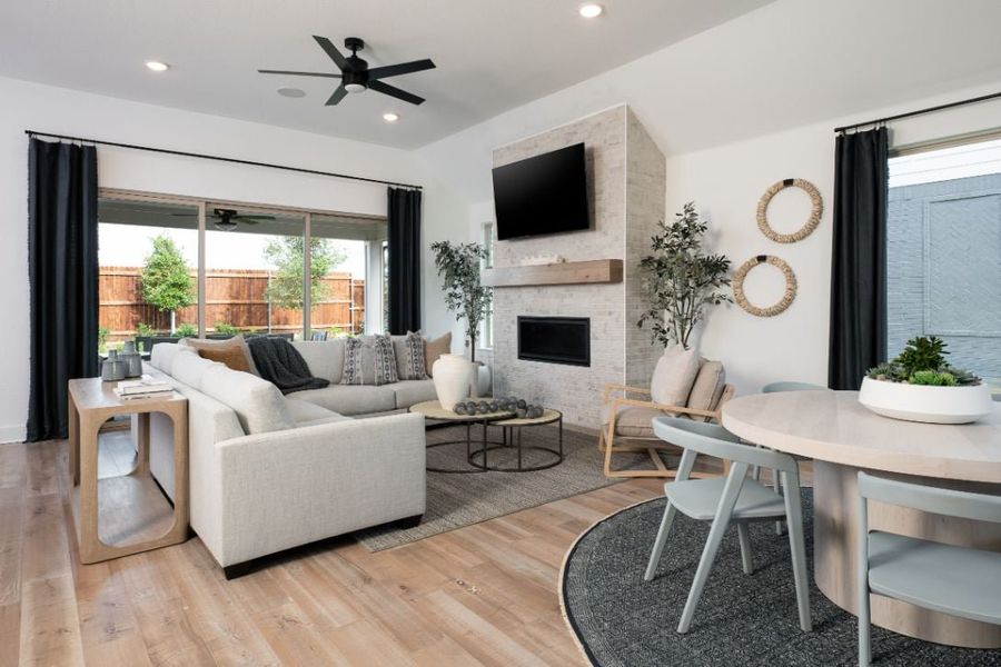 Furnished interior in a model home at View at the Reserve in Mansfield (Image 24).