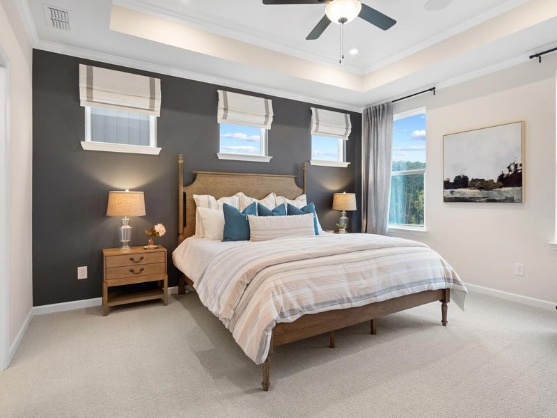 Furnished interior in a model home at Kelly Preserve in Loganville (Image 25).