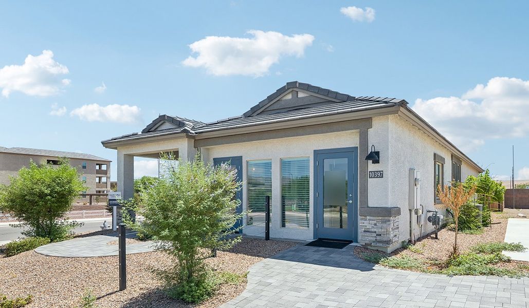Front exterior of a home in the Coronet at Gladden Farms community, located in Marana, AZ (Image 44).