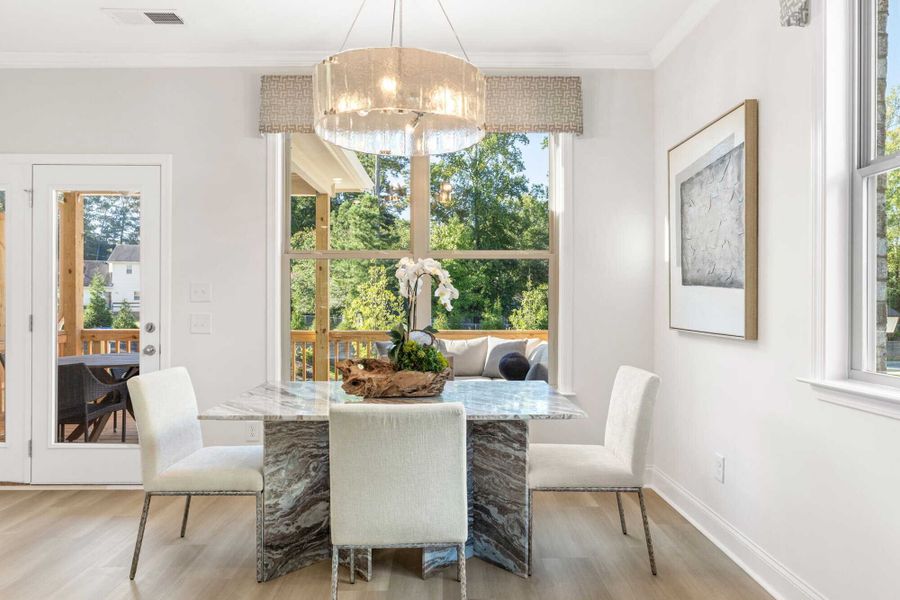 Furnished interior in a model home at Towns at Enclave in Lawrenceville (Image 35). Furnished interior in a model home at Towns at Enclave in Lawrenceville (Image 35).