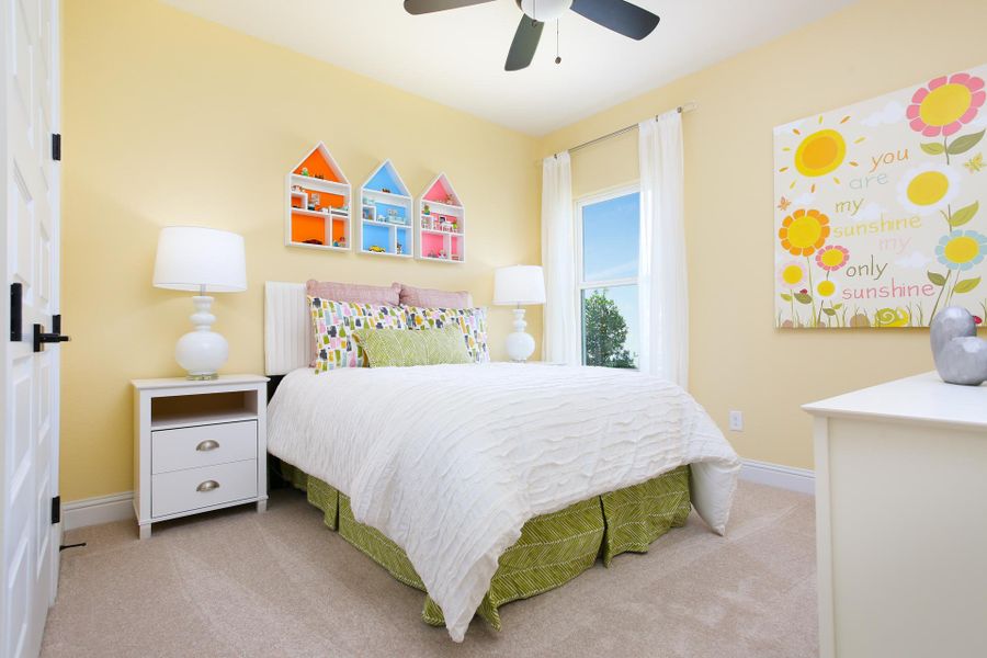 Furnished interior in a model home at Casetta Ranch in Kyle (Image 40).