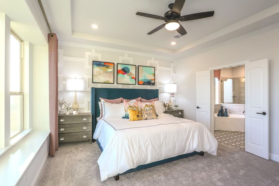 Furnished interior in a model home at Mavera: Heritage Collection in Conroe (Image 10).