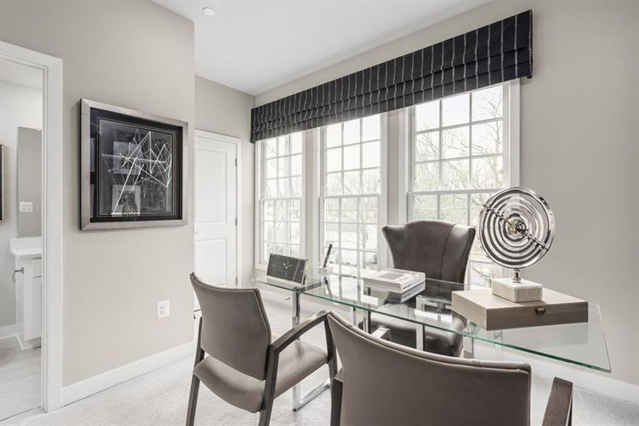 Furnished interior in a model home at Northerly in Charlotte (Image 9).