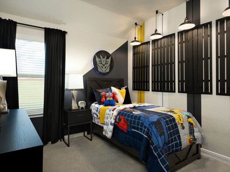 Guest bedroom in the Callaghan floorplan at a Meritage Homes community. Guest bedroom in the Callaghan floorplan at a Meritage Homes community.