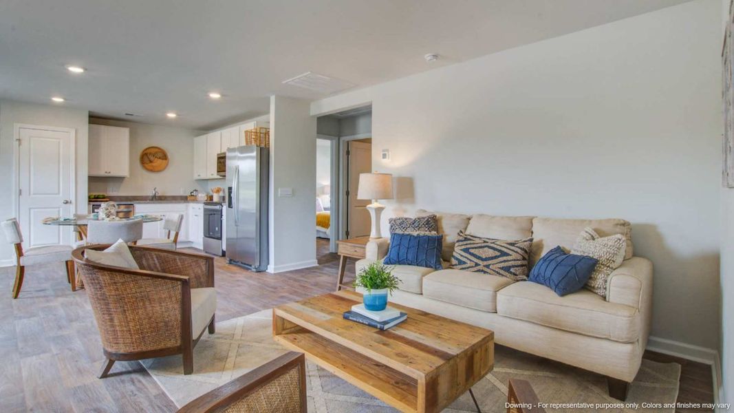 Furnished interior in a model home at Evergreen in Holly Hill (Image 9).