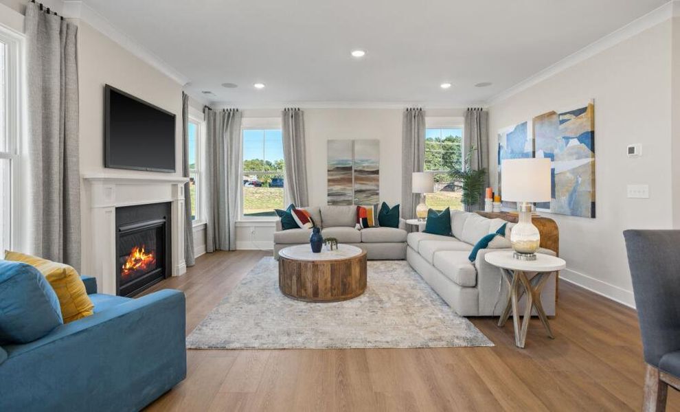 Furnished interior in a model home at Bellevue in Greenville (Image 11). Furnished interior in a model home at Bellevue in Greenville (Image 11).