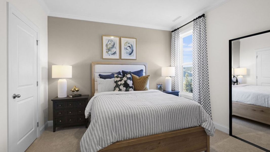 Furnished interior in a model home at The Grove at Winston Pointe in Clayton (Image 33).