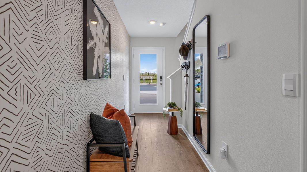 Furnished interior in a model home at Bridle Creek Townhomes in Jacksonville (Image 6). Furnished interior in a model home at Bridle Creek Townhomes in Jacksonville (Image 6).
