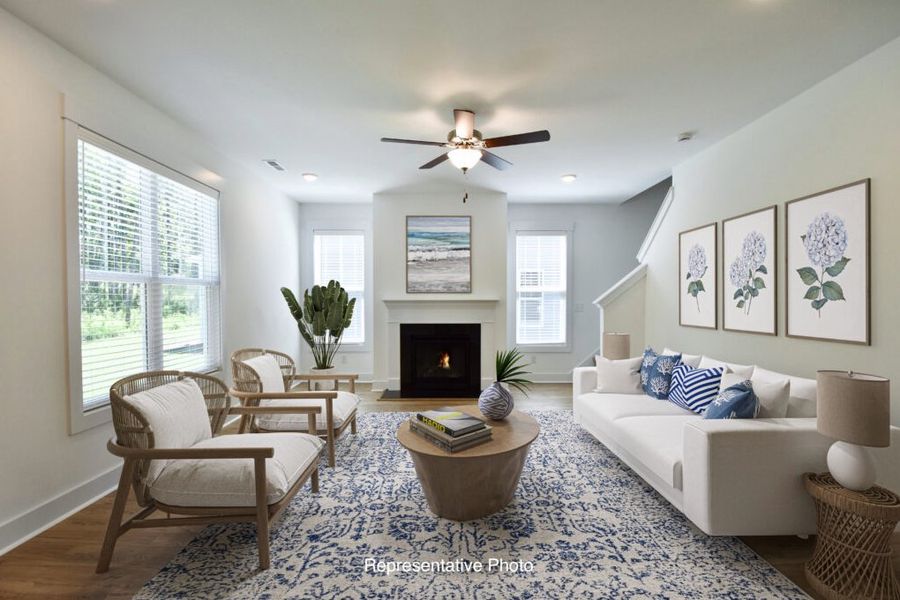 Furnished interior in a model home at River Hills in Shallotte (Image 8).