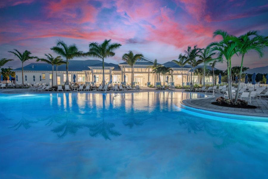 Resort Style Pool & Clubhouse in resort community with modern homes for sale in Englewood, FL Resort Style Pool & Clubhouse in resort community with modern homes for sale in Englewood, FL