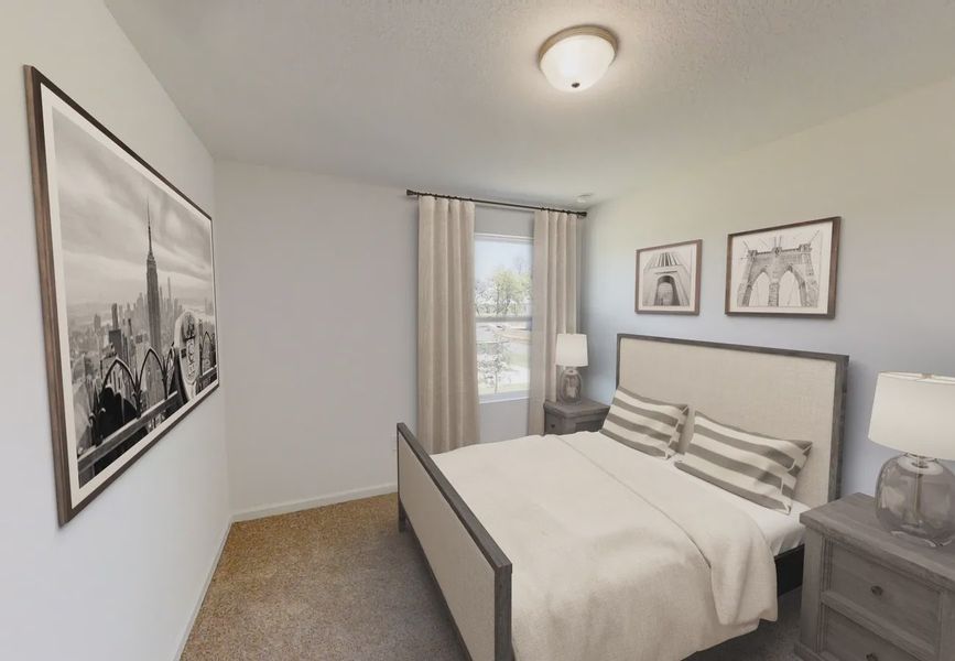 Furnished interior in a model home at The Meadows in Mebane (Image 9).