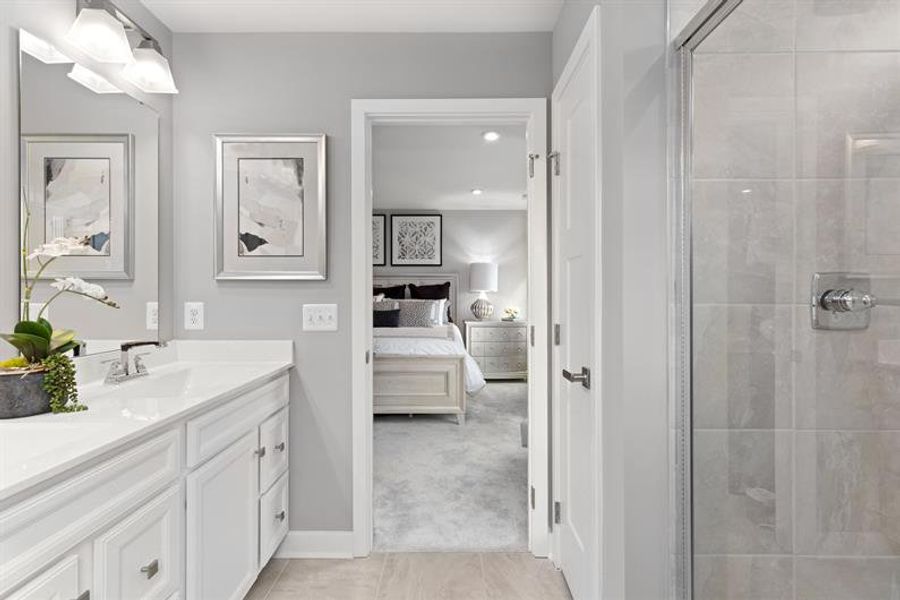 Start and end your day in your private bathroom steps from your bedroom. Start and end your day in your private bathroom steps from your bedroom.